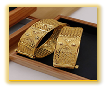 Patla Bangales Gold Plated 2 pic set for Women and Girls  Code No. - S360